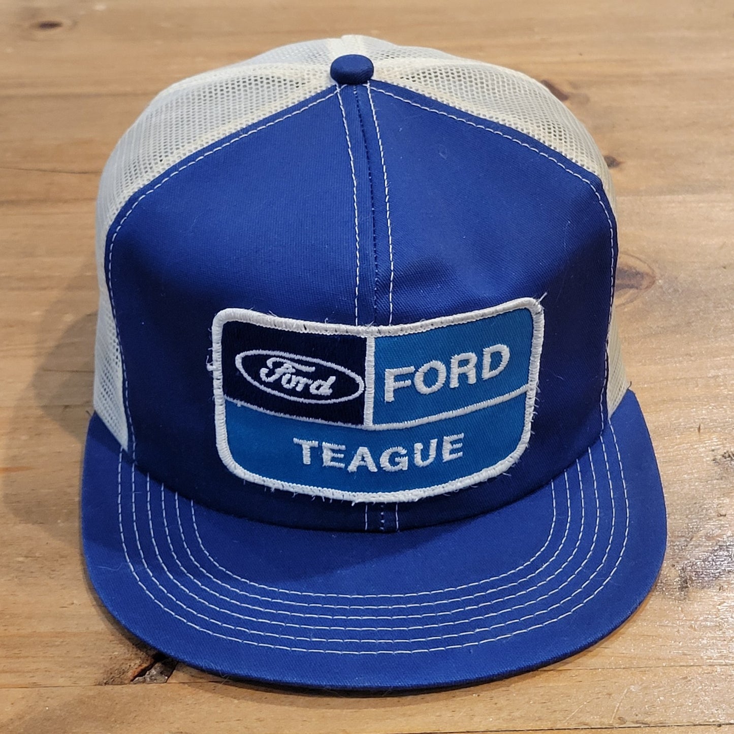 Vintage Ford K-Products Trucker Hat Snapback 80s Patch Teague Car Truck Racing