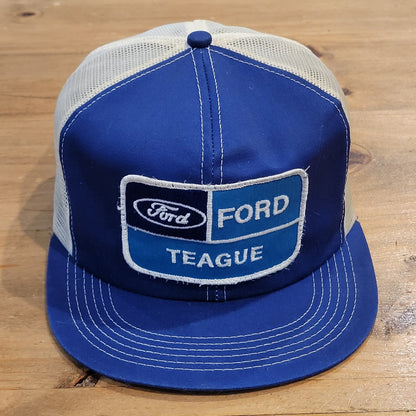 Vintage Ford K-Products Trucker Hat Snapback 80s Patch Teague Car Truck Racing