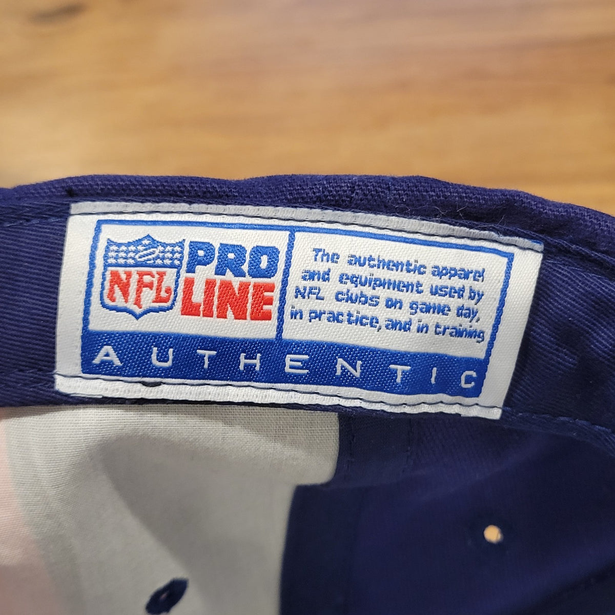 Vintage New York Giants Hat Strap Back Pro line Authentic NFL Football Laces 90s