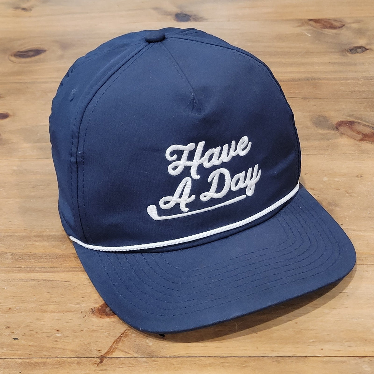 Have A Day Golf Hat Cap Snapback Blue White Spell Out Rope Imperial Golfer