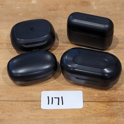 Lot of 4 Earbuds Skullcandy Smokin Buds Jlab Jbuds Tozo NC2 ONN