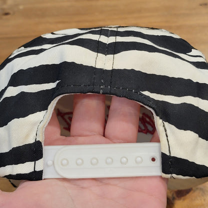 Vintage Ted Nugent Hat Snapback Rock Music Band Tour Zebra Striped 80s 90s