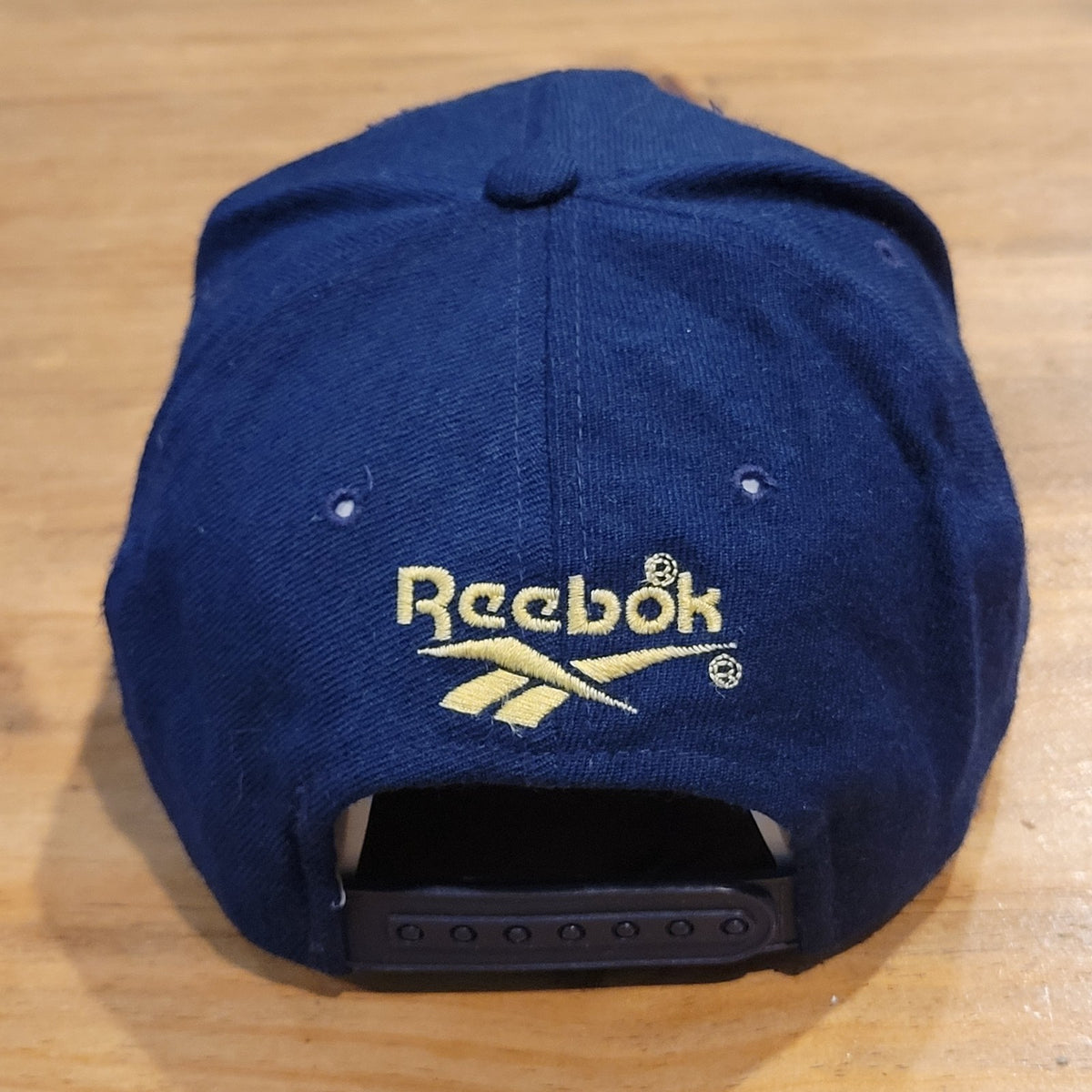 Vintage Notre Dame Hat Snapback Reebok Blue 90s College Football ND Logo Wool