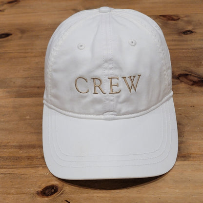 J. Crew Hat Cap Strap Back White Cotton Dad Spell Out One Size Adjustable