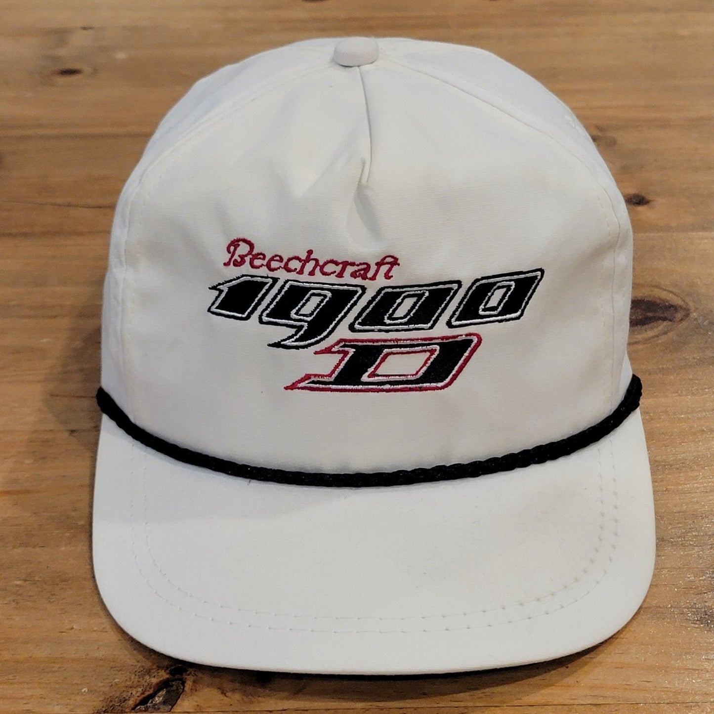 Vintage Beechcraft 1900 D Hat Rope Strap Back 90s K-Products Air Plane Fly