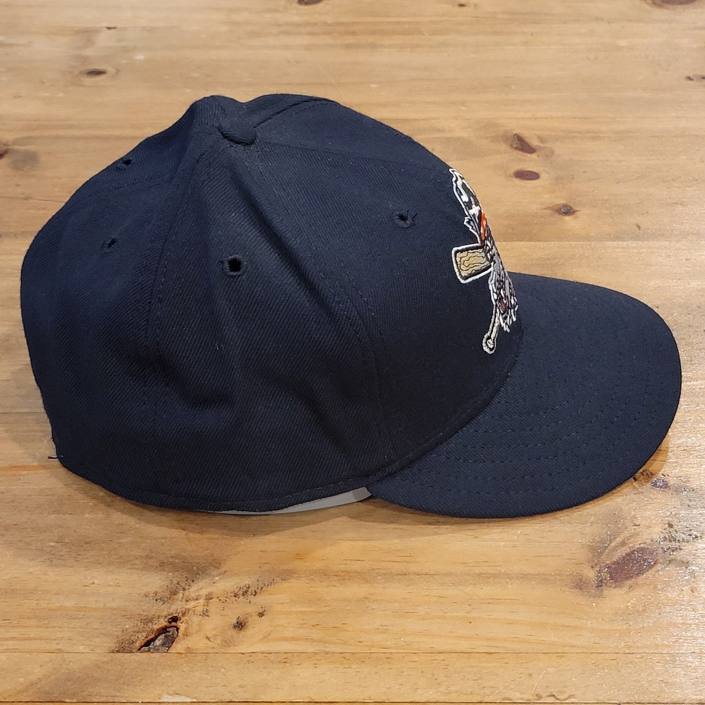 Vintage Erie SeaWolves pirate wolf logo Hat New Era Size 7 3/8 Wool 59Fifty MiLB