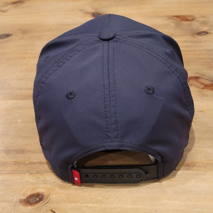 Puma Golf Hat Snapback Black Rope Rubber Circle Patch Golfer One Size