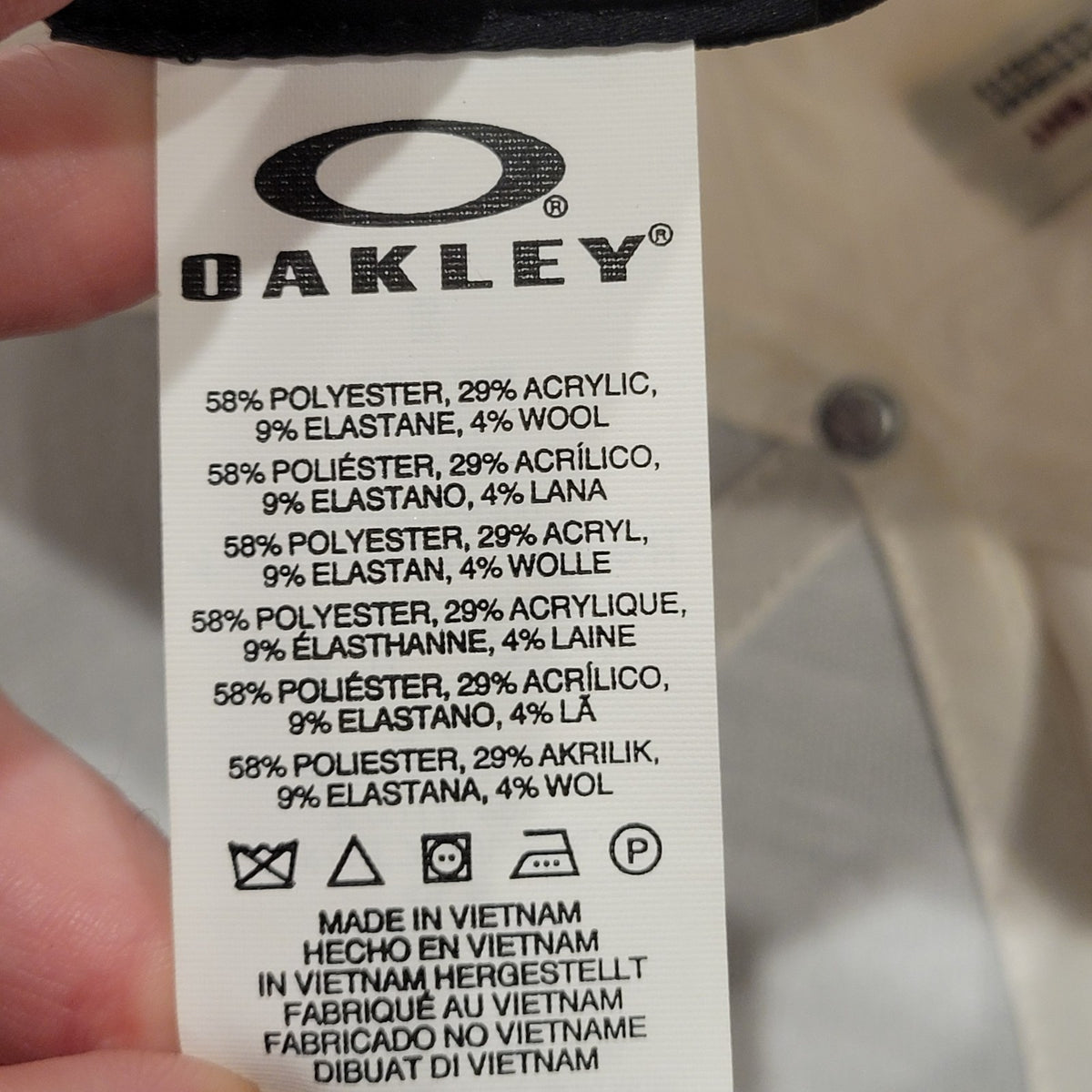 Oakley Hat Cap Snapback Gray White Red Spell Out 110 Flex Adjustable