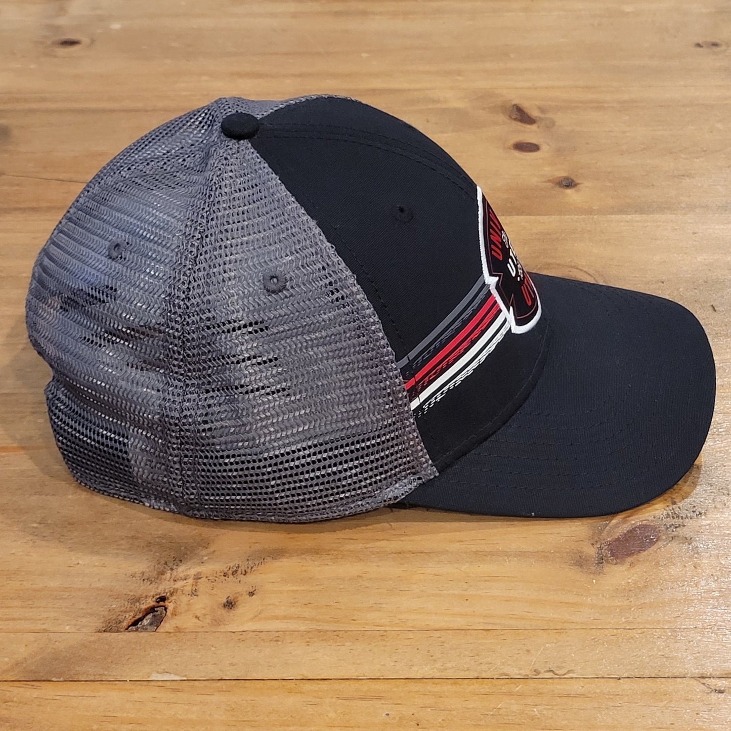 Utah Utes Hat Snapback Black Gray Top of World Striped College One Size