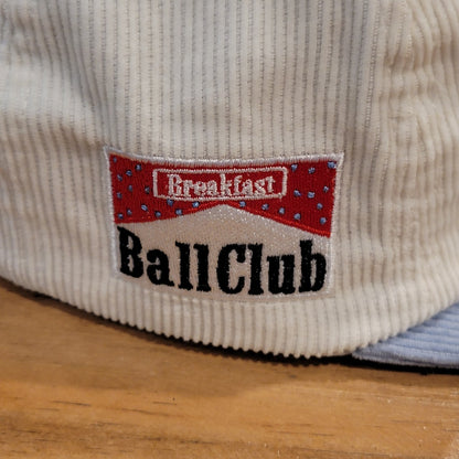 Breakfast Ball Club Corduroy Hat Cap Snapback White Blue Tasmanian Devil