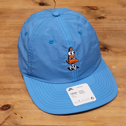 Nike SB Hat Cap Strap Back Blue Swoosh Traffic Cone Skateboarding One Size