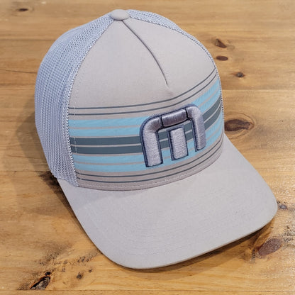 Travis Mathew Hat Size S/M Flex Stretch Fitted Golf Mesh Back Striped Golfer