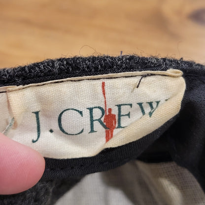Vintage J. Crew Hat 90s Gray Wool Union Made USA One Size Adjustable