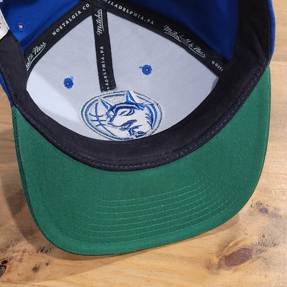 Minnesota Timberwolves Hat Snapback Mitchell & Ness Blue Green Retro HWC Wool
