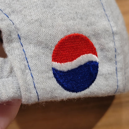 Vintage Pepsi Hat Cap One Size Flex Stretch Fitted Adult 90s Gray Spell Out Soda