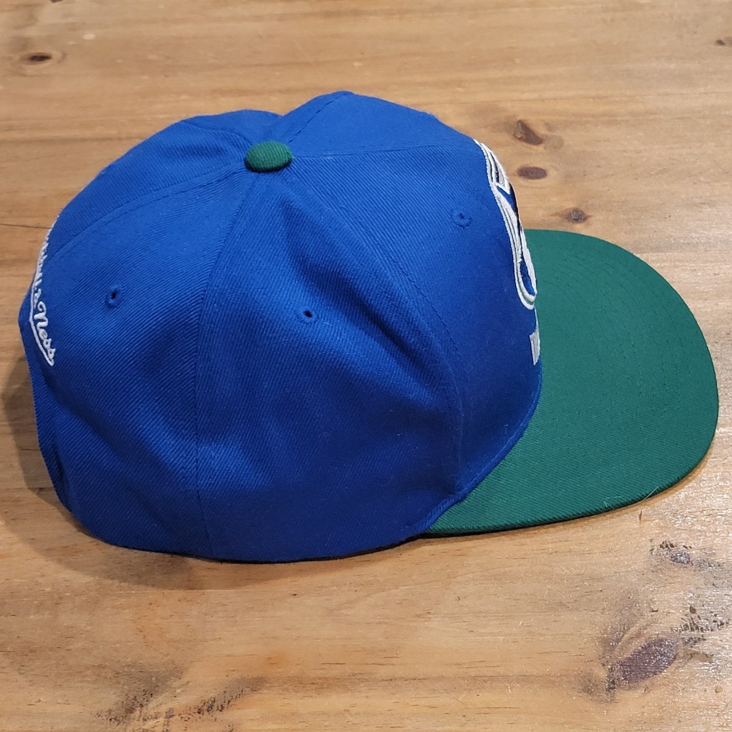 Minnesota Timberwolves Hat Snapback Mitchell & Ness Blue Green Retro HWC Wool