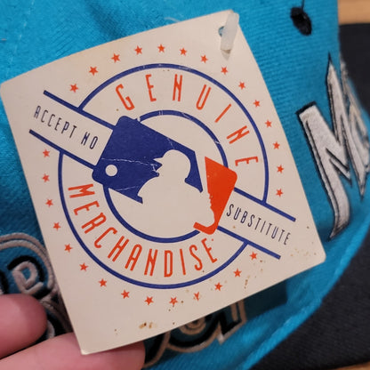 Vintage Florida Marlins Snapback Graffiti Drew Pearson Wool NOS 90s MLB Spell Ou