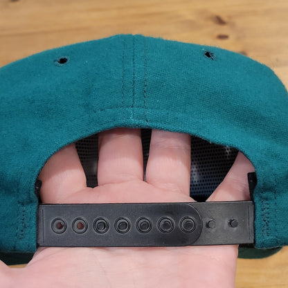 Vintage Bearcat Artic Cat Hat Snapback MAde USA Articwear 90s Green spell Out