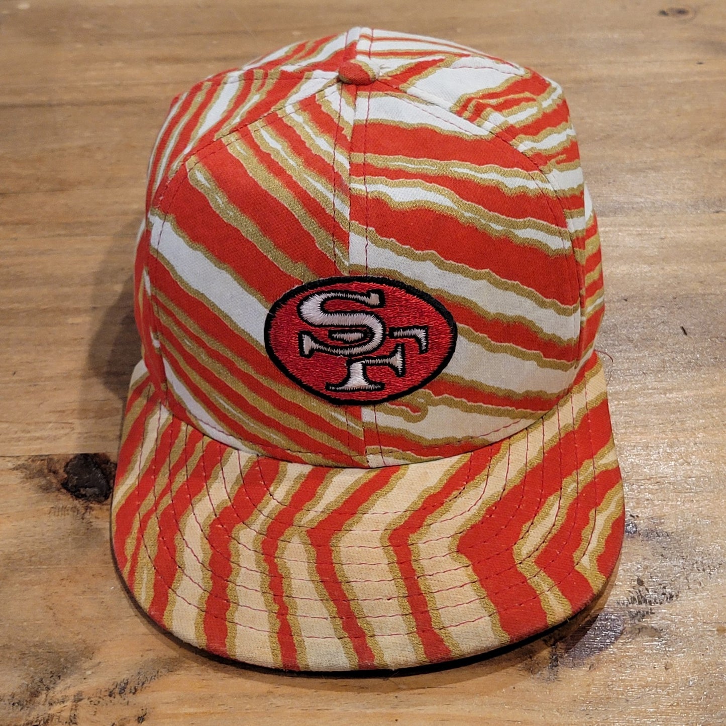 Vintage San Francisco Zubaz Hat Snapback AJD Made USA 90s Y2K NFL Football