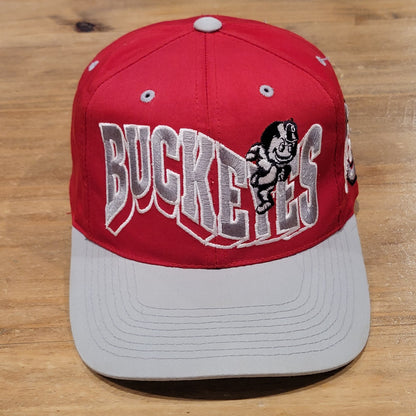 Vintage Ohio State Buckeyes Hat Snapback G-Cap Wave Spell Out Logo Brutus 90s