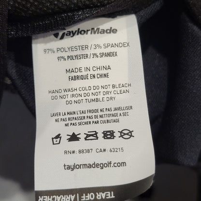 Taylormade Raw Hat Cap Strap Back Black Gray One Size Hi-Toe Course Club Golf