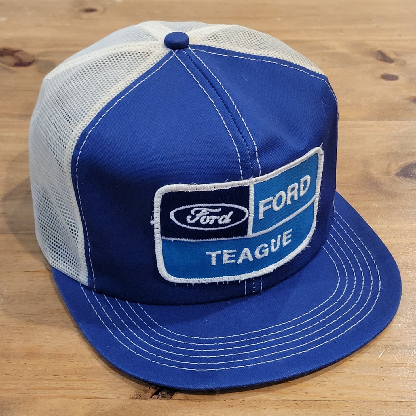 Vintage Ford K-Products Trucker Hat Snapback 80s Patch Teague Car Truck Racing