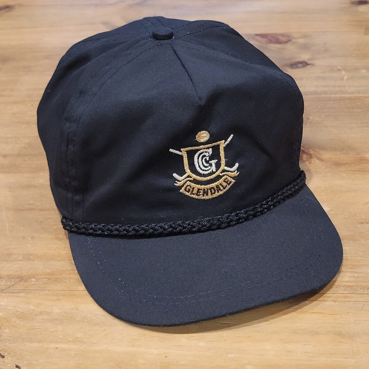Vintage Glendale Country Club Golf Hat Bellevue Washington Rope Black Imperial