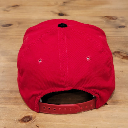 Chicago Blackhawks Corduroy Hat Snapback Red 80s 90s NHL Hockey