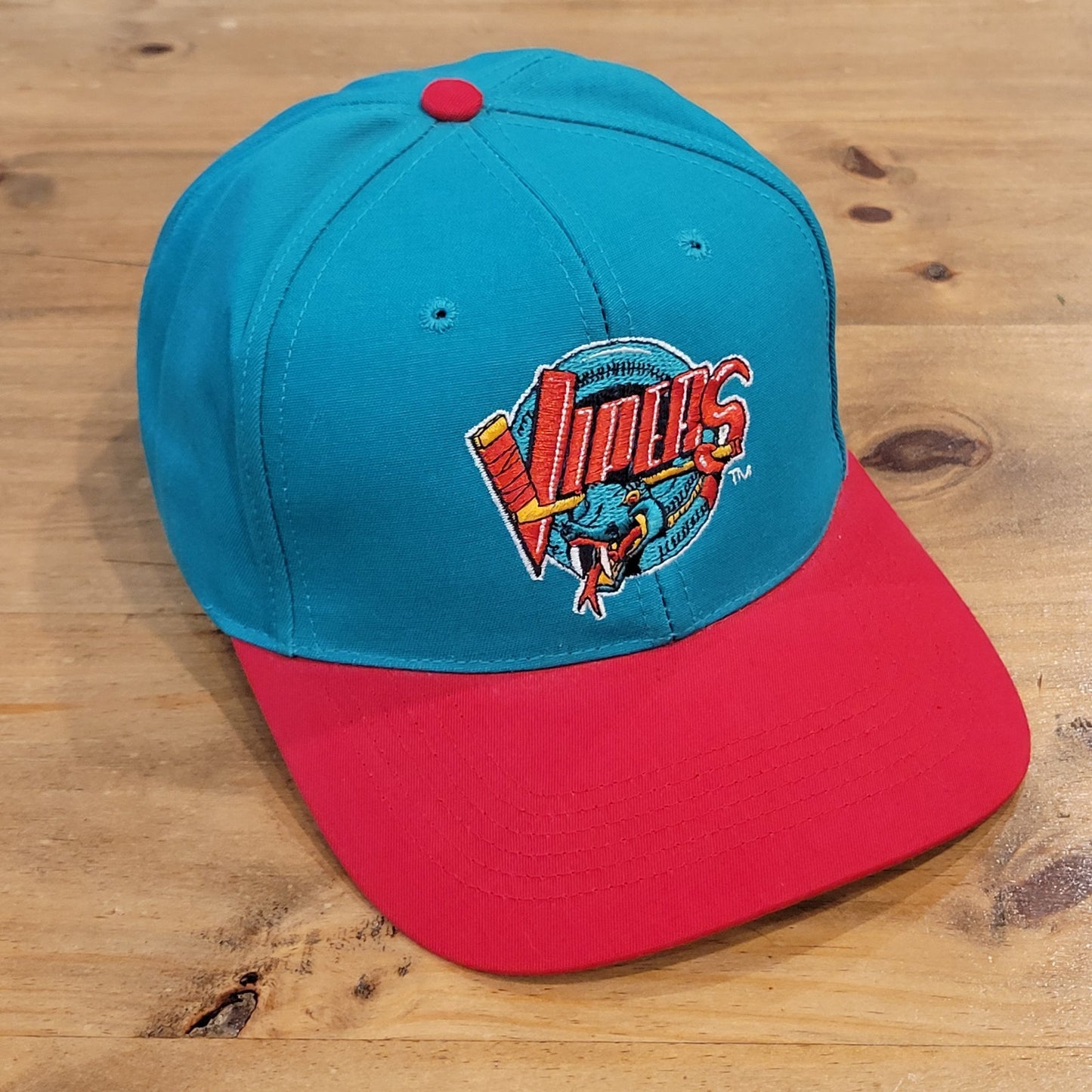 Vintage Detroit Vipers Hat Snapback Twins Enterprise IHL Minor League Hockey