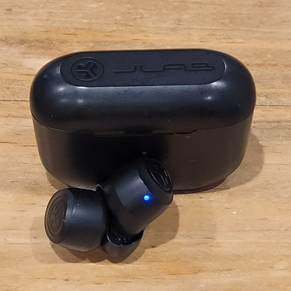 Jlab Go Pop Wireless Bluetooth Earbuds Compact With Charging Case Black