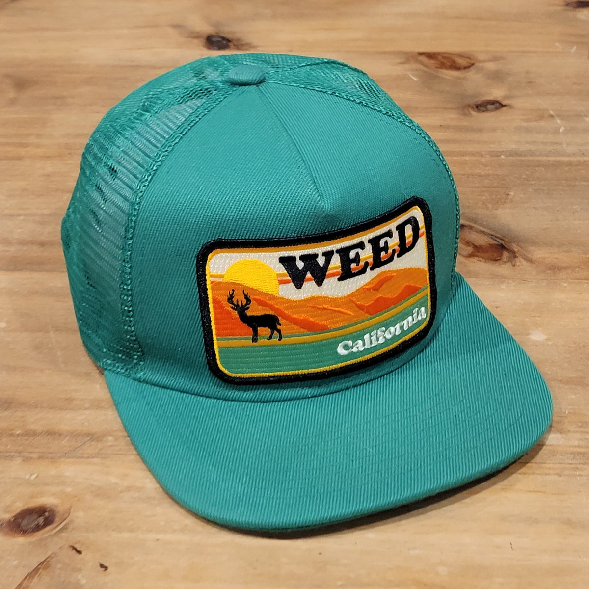 Bart Bridge Weed California Pocket Patch Stash Green Trucker Big Patch Deer