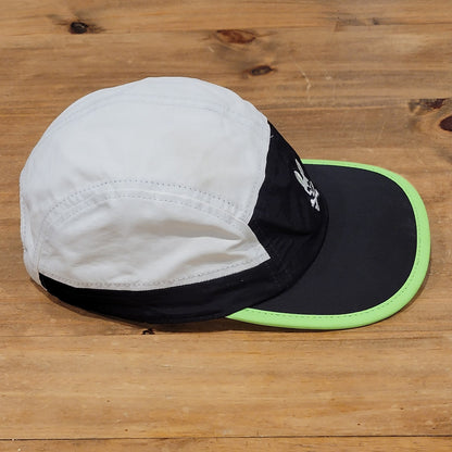 Psycho Bunny 5 Panel Hat Cap One Size Black White Green Lightweight Adjustable