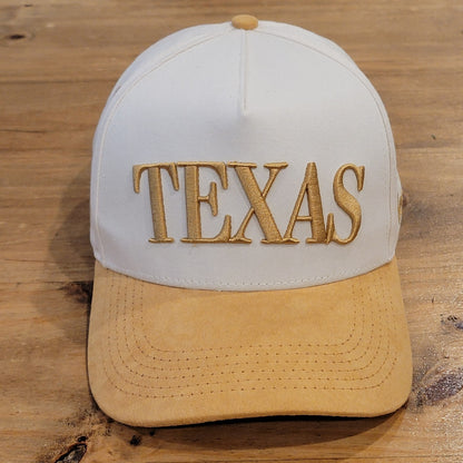 Texas Hondo Hat Co Snapback Brown White Spell Out One Size