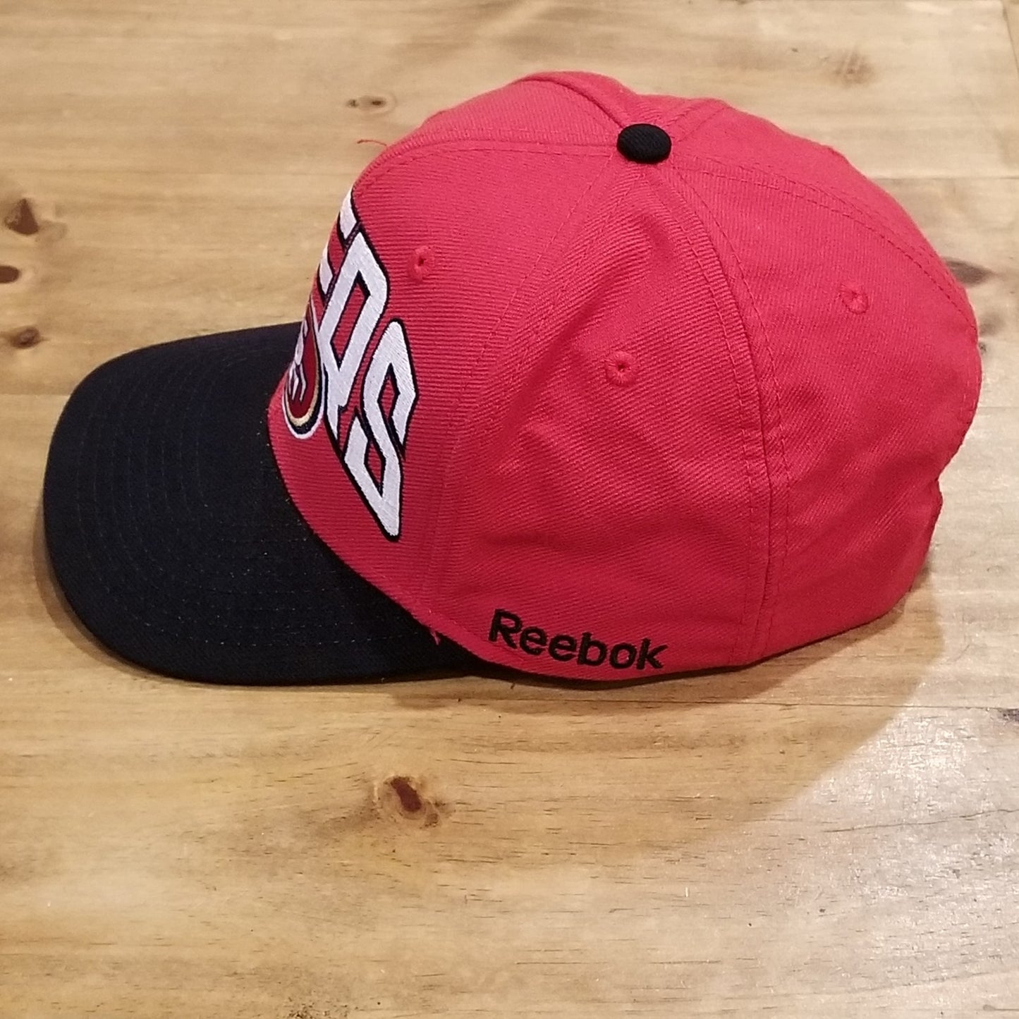 San Francisco 49ers Hat Snapback Reebok Arch Spell Out Big Logo Wool Blend Y2K