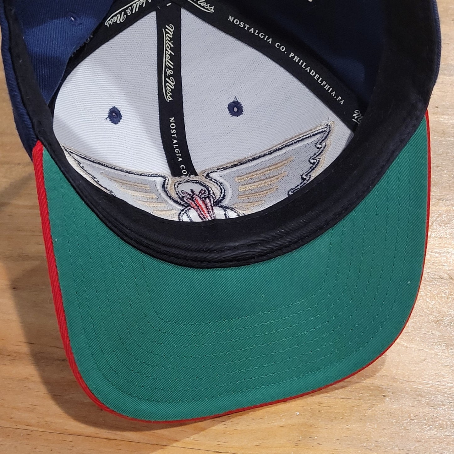 New Orleans Pelicans Hat Mitchell & Ness Big Logo NBA Wool Blend Embroidered