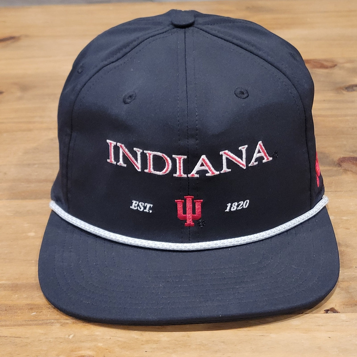 Indiana Hoosiers Adidas Hat Strap Back Rope One Size Black College Football