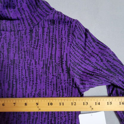 Athleta Flurry Elemental Turtleneck Top Base Layer Long Sleeve Purple Thumbholes