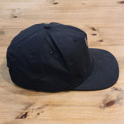 Duck Camp Deer Buck Embroidered Hat Snapback Black Hunt Hunting Rope One Size