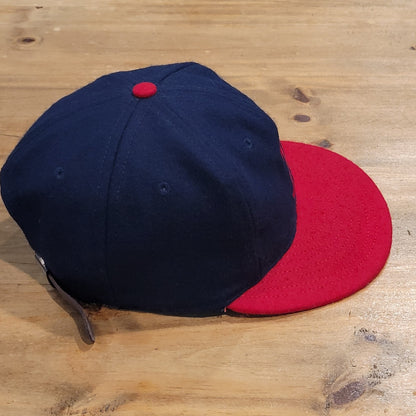 Ebbets Field Flannels Portland Beavers Hat Wool Strap Back Made USA Blue Red P