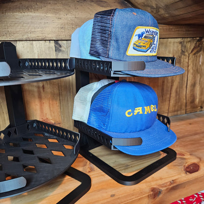 2 Tier Hat Shelf Holds up to 8 Hats 3D Printed
